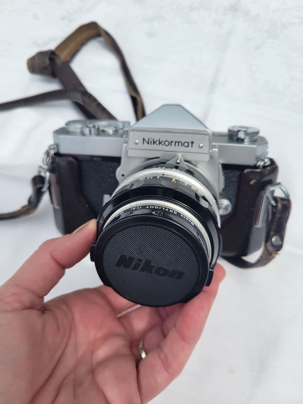 Vintage Nikkormat Nikon 50mm Camera with case. Original packaging instructions.